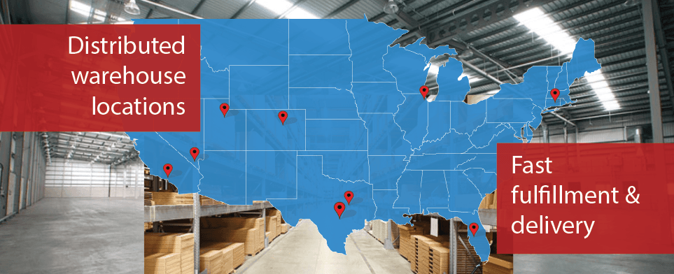 K&R Plastics distribution warehouse locations across the United States