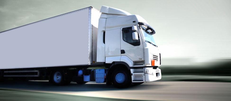 K&R Plastics freight truck on the road